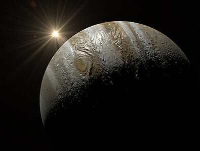 gray planet near sun thumbnail