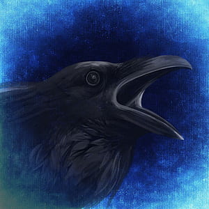 crow head painting thumbnail