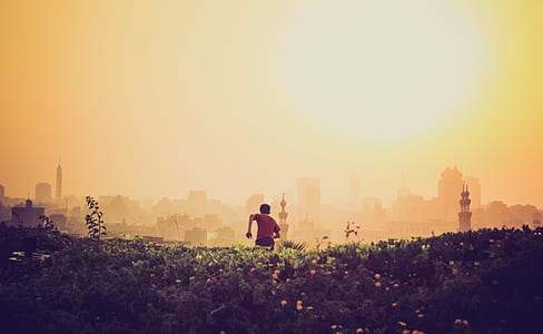 Boy running in field thumbnail