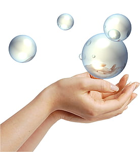 person holding bubbles photo thumbnail