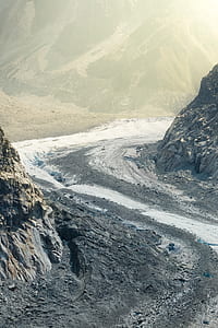 aerial view photography of rock mountains thumbnail
