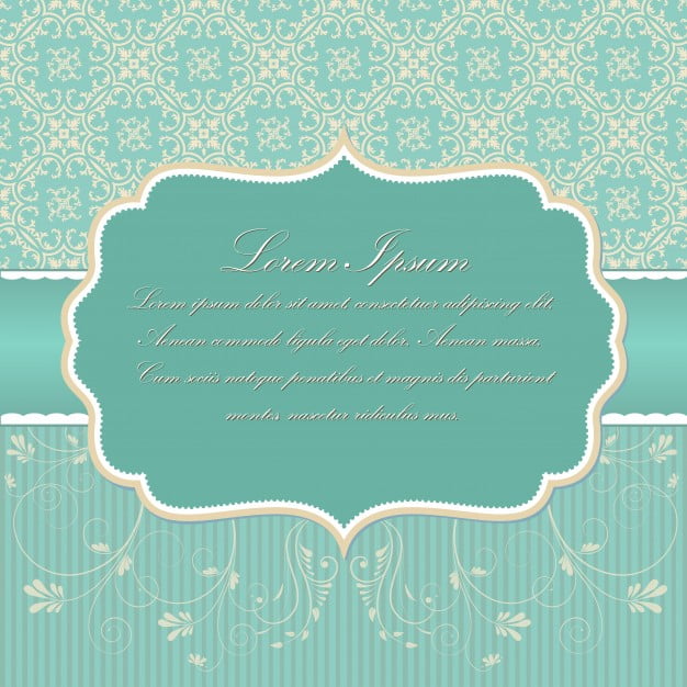 Wedding Invitation And Announcement Card With Vintage Background Artwork Elegant Ornate Damask Background Elegant Floral Abstract Ornament Design Template Eps File Free Graphics Uihere