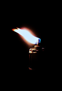 Flame and fire in the dark thumbnail