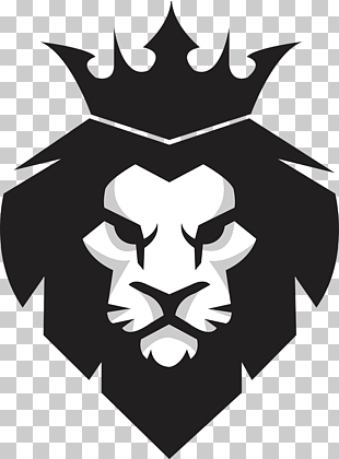 Lion Euclidean Pixabay, Black Lion King, black and white lion logo PNG clipart