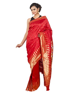 women's black, red, and orange shalwar kameez dress thumbnail