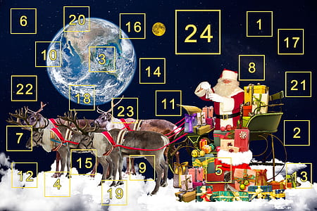 Santa Claus and Earth illustration thumbnail