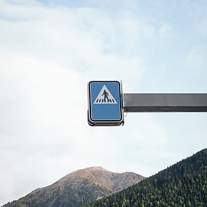 pedestrian road sign at daytime thumbnail