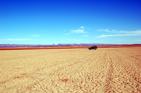 black car on dessert during daytime thumbnail
