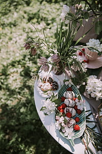 brown fritillary flowers centerpiece on table thumbnail