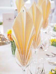 table napkin in drinking glass thumbnail