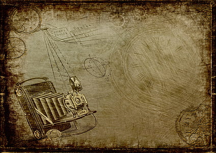 vintage folding camera digital wallpaper thumbnail