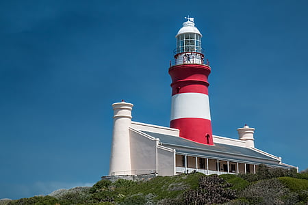 white and red lighthouse landscape photography thumbnail