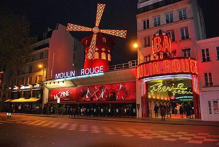 Moulin Rouge during night time thumbnail