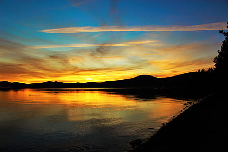 Large Body of Water during Sunset thumbnail