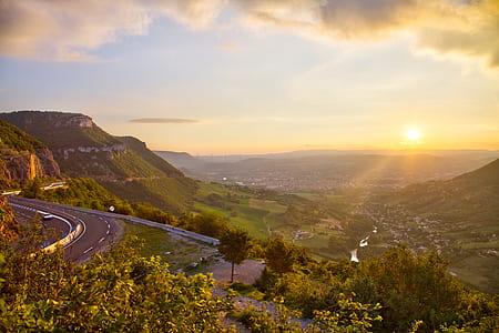 aerial photography of mountains thumbnail