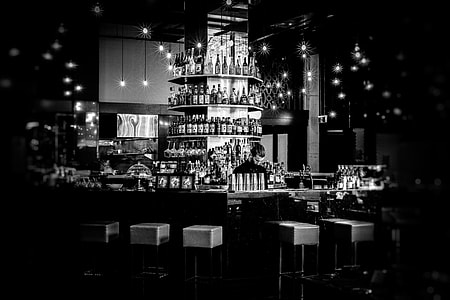 grayscale photography of resto bar thumbnail