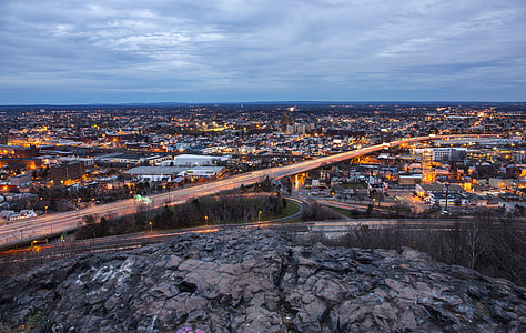 Night time Cityscape in Paterson, New Jersey thumbnail