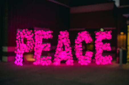 pink Peace bokeh photography thumbnail