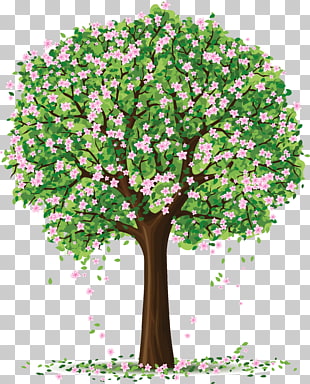 Spring Tree , Spring Tree Art , green leafed tree illustration PNG clipart