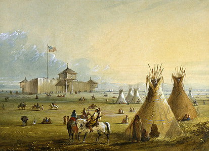 Fort Laramie as it looked prior to 1840 in Torrington, Wyoming thumbnail