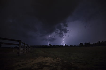 Lightning Strike the Ground during Night Time thumbnail