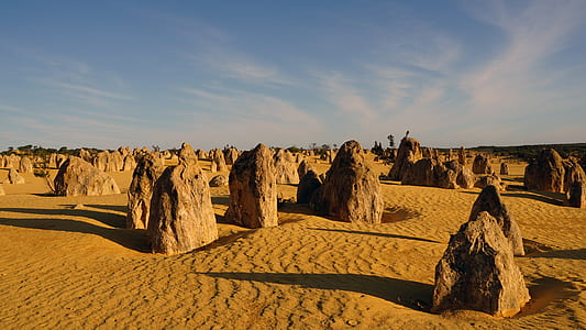 rock formation under blue sky thumbnail