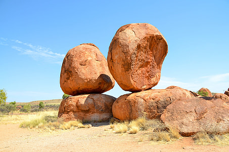 boulders under blue sky thumbnail