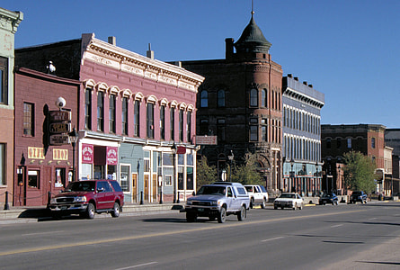 Downtown Leadville buildings and street in Colorado thumbnail