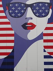 woman wearing sunglasses with red lips painting thumbnail
