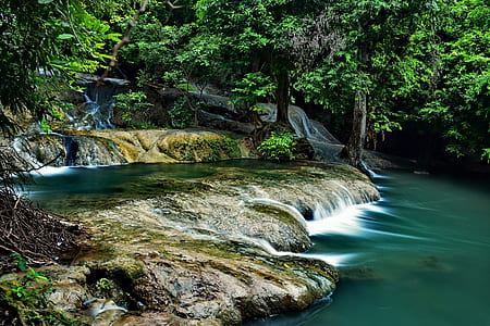 time lapse photography of waterfalls thumbnail