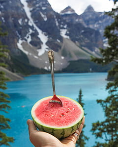 spoon pierced on watermelon thumbnail