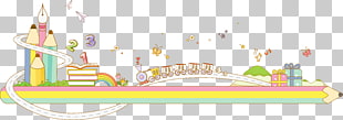 Child Pencil Drawing Amusement park, Children's Paradise, pencil with train and gift boxes illustration PNG clipart