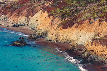high-angle photography of body of water thumbnail