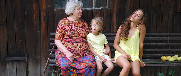 three person sitting on bench thumbnail