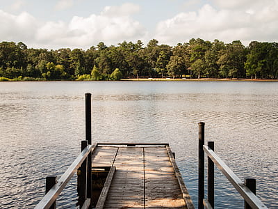 brown wooden pier on body of water thumbnail
