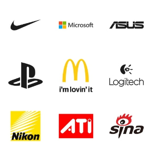 Flat Brand Logo svg vector icon sets