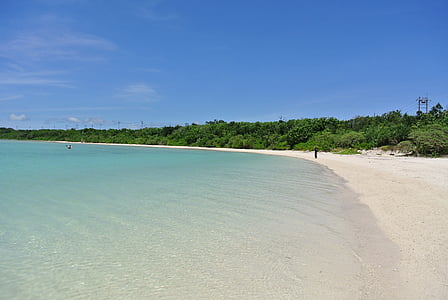 white sand on ocean at blue hour thumbnail