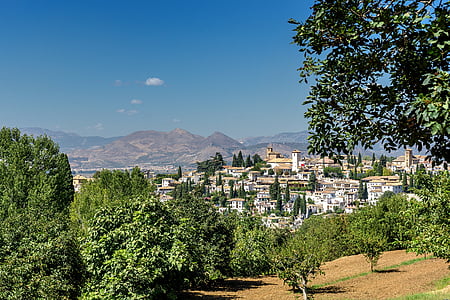 white city's buildings near green trees at daytime thumbnail