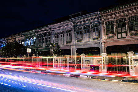 timelapse photography of cars passing through north and south thumbnail