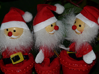 three Santa Claus figurines thumbnail
