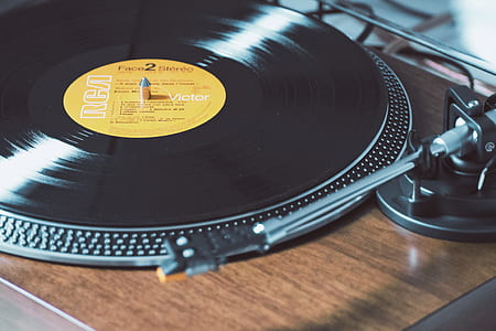 black and brown vinyl player thumbnail