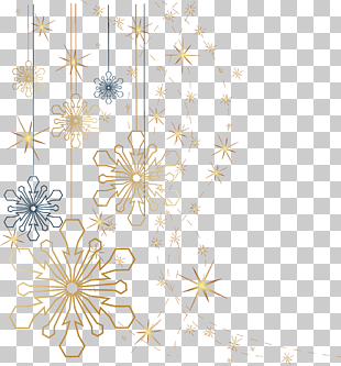Snowflake Christmas, snowflake, gold and black snowflakes illustrations PNG clipart