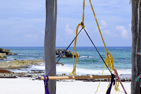 hammock hanged on seashore thumbnail