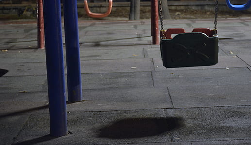 gray and orange swing outdoor thumbnail