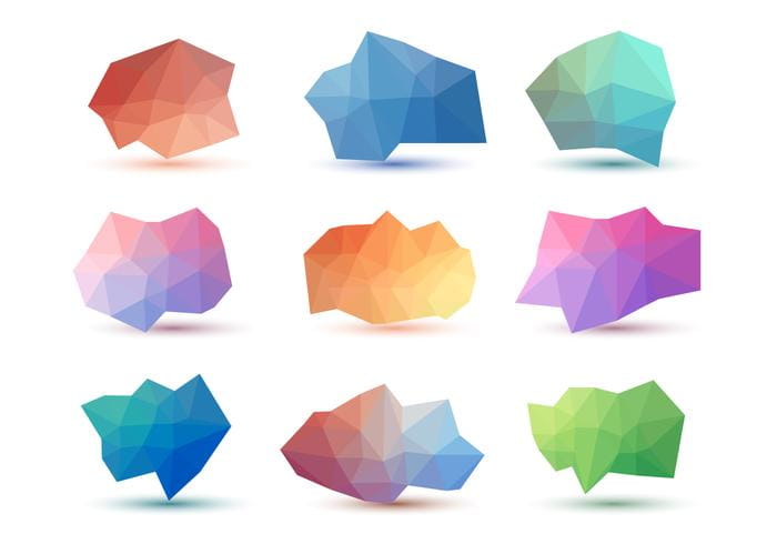 Free Abstract Low Poly Vector Collections ai, svg, eps file