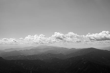 grayscale photography of mountain thumbnail