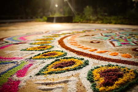 colors, floor, festival, indian, hindu, colorful thumbnail