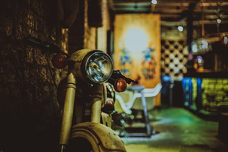 motorbike, motorcycle, garage, old thumbnail