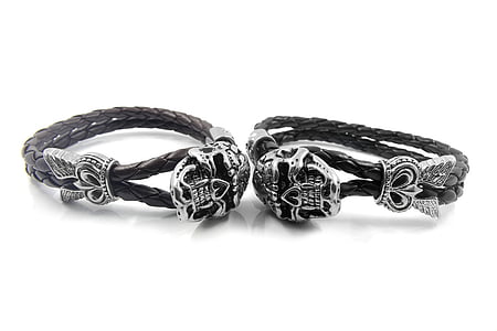 two black-and-grey bracelets thumbnail