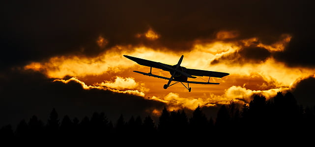 silhouette of plane during daytime thumbnail